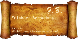 Friebert Bernadett névjegykártya